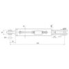 Liftregulering (hydraulisk) m/slanger (Leveres med: Slanger) - Kugle Ø 22mm - Gaffel Hul Ø 23x50mm - Min. længde: 540mm, Cylinderdiameter: 80mm.