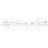 Liftregulering (hydraulisk) m/slanger (Leveres med: Slanger) - Kugle-Vinklet Ø 22mm - Gaffel Hul Ø 29x60mm - Min. længde: 640mm, Cylinderdiameter: 80mm.