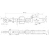 Liftregulering (hydraulisk) m/slanger (Leveres med: Slanger) - Kugle Ø 22mm - Gaffel Hul Ø 28 & 28x90mm - Min. længde: 690mm, Cylinderdiameter: 80mm.