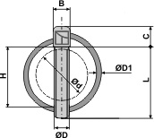 Ringsplit DIN 11023 gl. model