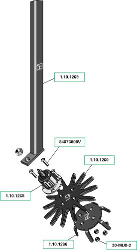 Komplet Fingerstjernehjul Ø250mm - tand