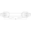 Sparex PTO Aksel - (Lz) Længde: 1010mm, 1 3/8'' x 6 Spline Q.R. til 1 3/8'' x 6 Spline Q.R.
