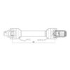 Sparex PTO Aksel - (Lz) Længde: 1010mm, 1 3/8'' x 6 Spline Q.R. til 1 3/8 x 6 Spline Ratchet Clutch