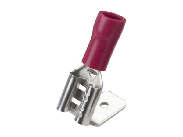 Kabelsko (flad), Double Grip - Dobb, 6.3mm, Rød (0.5 - 1.5mm)