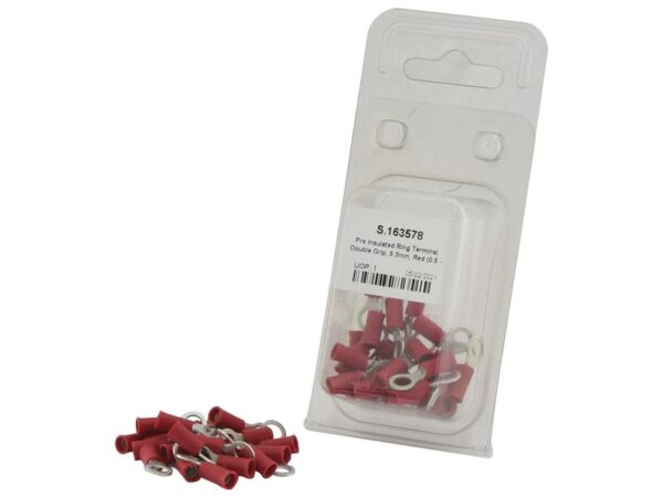 Kabelsko (øje), Double Grip, 5.3mm, Rød (0.5 - 1.5mm) (Agripak 25 stk.)