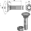 Plovbolt M16x2x40 med møtrik