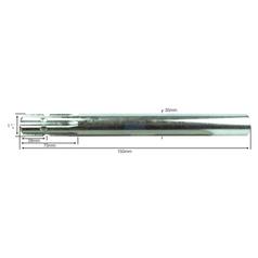 PTO Spline Aksel - 1 3/8'' - 6 Spline, Længde: 150mm
