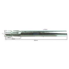 PTO Spline Aksel - 1 3/8'' - 6 Spline, Længde: 350mm