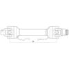 Sparex PTO Aksel - (Lz) Længde: 1210mm, 1 3/8'' x 6 Spline Q.R. til 1 3/8'' x 6 Friløbskobling