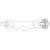 Sparex PTO Aksel - (Lz) Længde: 1010mm, 1 3/8'' x 6 Spline Q.R. til 1 3/8 x 6 Friktionsskive