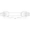 Sparex PTO Aksel - (Lz) Længde: 1510mm, 1 3/8'' x 6 Spline Q.R. til 1 3/8 x 6 Springbolt