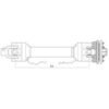 Sparex PTO Aksel - (Lz) Længde: 860mm, 1 3/8'' x 6 Spline Q.R. til 1 3/8 x 6 Friktionsskive
