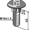 Bræddebolt - M16x1,5x45 - 10.9