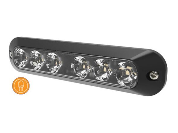 164690_pic1 Blitzlygte LED, 6 LED, Lys Farve: Orange