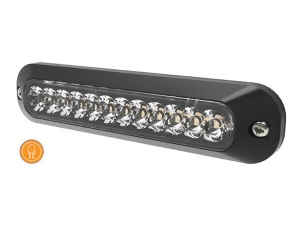 Blitzlygte LED, 12 LEDs, Lys Farve: Orange / hvid