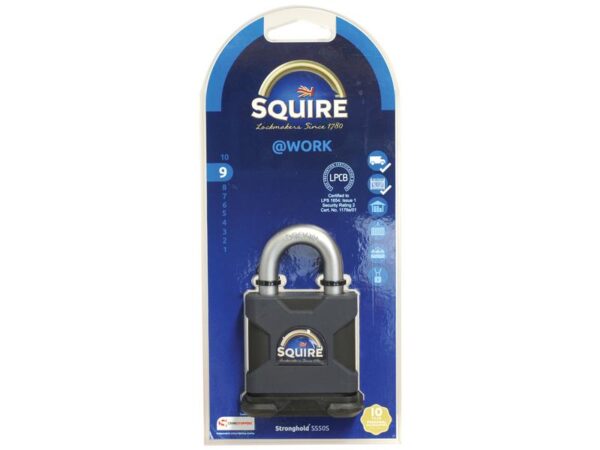 Squire Stronghold Padlock - Key Alike - Hardened Stål, Bredde (mm): 50mm (Sikkerhedsklasse: 9)
