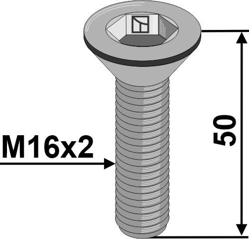Umbracobolt M16x2x50 - 10.9 u. møtrik