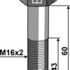 Bolt M16x2x60 u. møtrik