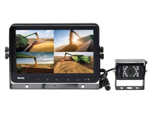 Kamerasystem (m/kabel) med 9'' 4QUAD Split Digital Touch Button Monitor