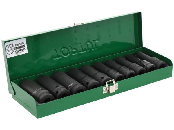 Slagtoppesæt 1/2'' (mm) (lang) (10 stk.)