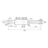 Liftregulering (hydraulisk) m/slanger (Leveres med: -) - Gaffel Hul Ø 25mm - Gaffel Hul Ø 29x60mm - Min. længde: 620mm, Cylinderdiameter: 90mm.