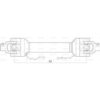 Sparex PTO Aksel - (Lz) Længde: 1760mm, 1 3/8'' x 6 Spline Q.R. til 1 3/8'' x 6 Spline Q.R.