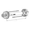 Walterscheid PTO Aksel - (Lz) Længde: 710mm, 1 3/8'' x 6 Spline Slide Lock til 1 3/8'' x 6 Spline Slide Lock