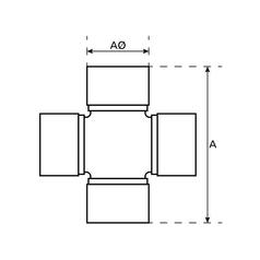 Walterscheid PTO Kryds - 32 x 76mm (Basic Drift)