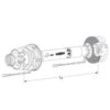 Walterscheid PTO Aksel (EUCV), (Lz) Længde: 1210mm, 1 3/8'' x 6 Spline 80° W.A. Slide Lock til 1 3/8'' x 6 Spline Slide Lock