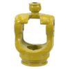 PTO Gaffel (vidvinkel)(profilrør) (Krydsmål: 27 x 75 & 24 x 91mm) Rør: Citron, Størrelse: 40 x 34.5 x 4mm, Ref: OvGA.