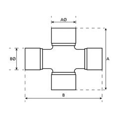Walterscheid PTO Kryds - 36 x 89 & 32 x 106mm (Basic Drift)