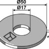 Skive Ø50x3xØ17 - DIN9021