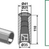 Svejse bøsning 110mm