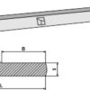 Skær for læsserskovl HB500 - 101x46x6000