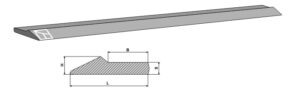 Skær for læsserskovl 101 x 21 mm