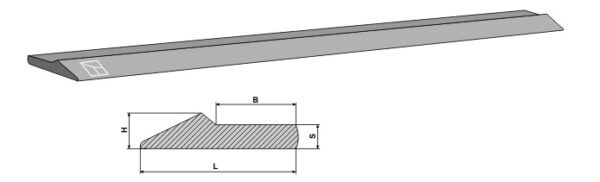 Skær for læsserskovl 151 x 32 mm