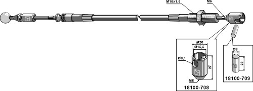 Regulerings kabel - 1600mm