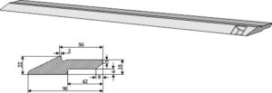 Skær for læsserskovl 90 x 22 mm