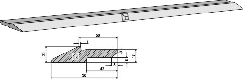 Skær for læsserskovl 90 x 22 mm