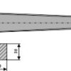Frontlæssertand (Skeformet) - 1100mm