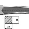 Frontlæssertand - 1100mm