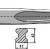 Frontlæssertand - 1100mm