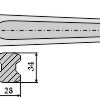 Frontlæssertand - 1140mm