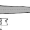 Frontlæssertand (Skeformet) - 1250mm