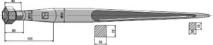 181258 Frontlæssertand - 1250mm