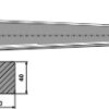 Frontlæssertand (Skeformet) - 1400mm