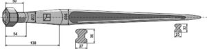 181611 Frontlæssertand - 600mm