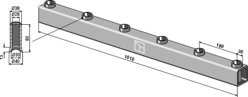 Konsolrør for tænder 1010mm