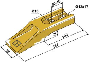 Standard tand for frontskovl