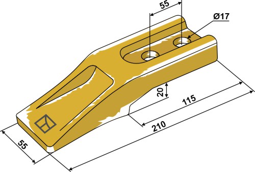 Standard tand for frontskovl